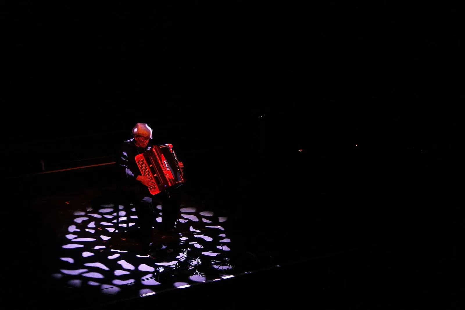 Archive image: Pauline Oliveros performing live on February 24, 2012 at the Sonic Acts festival in Amsterdam