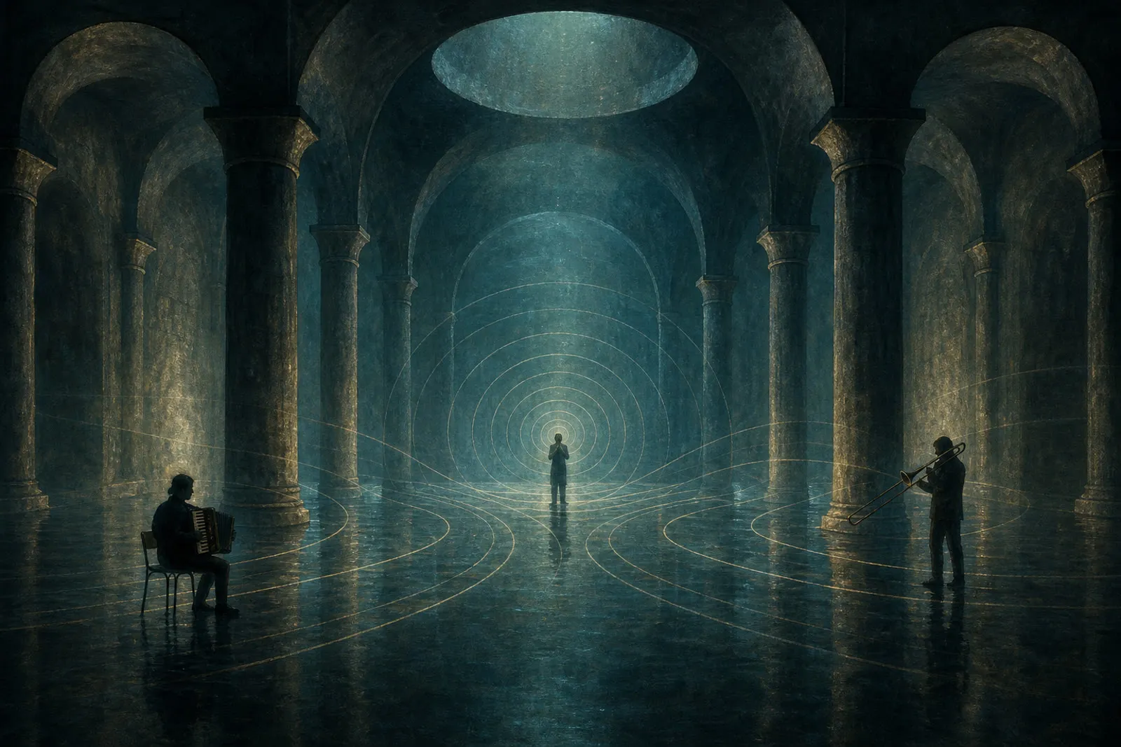 Editorial illustration visualizing a musical, technical, or social idea discussed in this story.