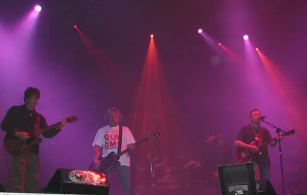 Archive image: british music band New Order, live at the Southside Festival in Neuhausen ob Eck, Germany, late at night from June 11 to June 12, 2005