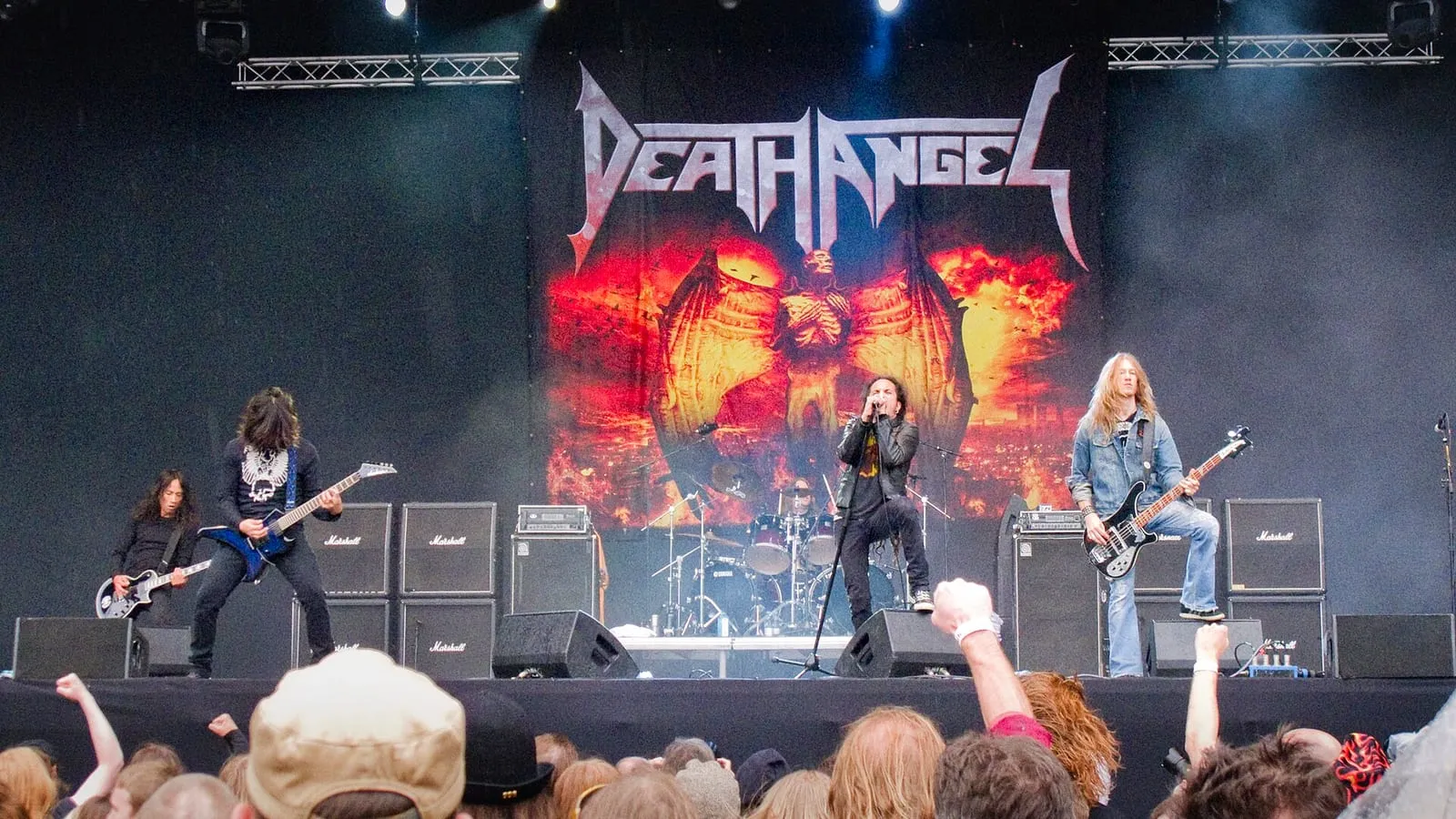 Archive image: Death Angel playing at Sauna Open Air 2010. Location: Tampere, Finland.