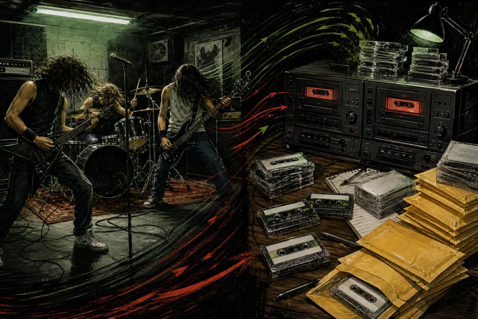 Editorial illustration visualizing a musical, technical, or social idea discussed in this story.