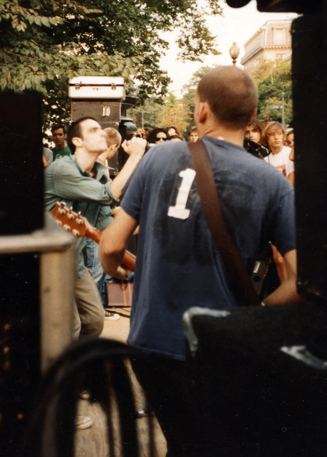 Guy Picciotto and Ian MacKaye performing with Fugazi at the Alternatives Festival in Washington in 1988.
