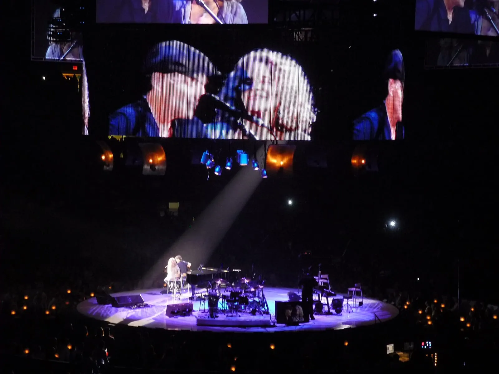 Archive image: You Can Close Your Eyes being performed by James Taylor and Carole King, without any backing band, as the final encore during a Troubadour Reunion Tour show at Madison Square Garden in New York.