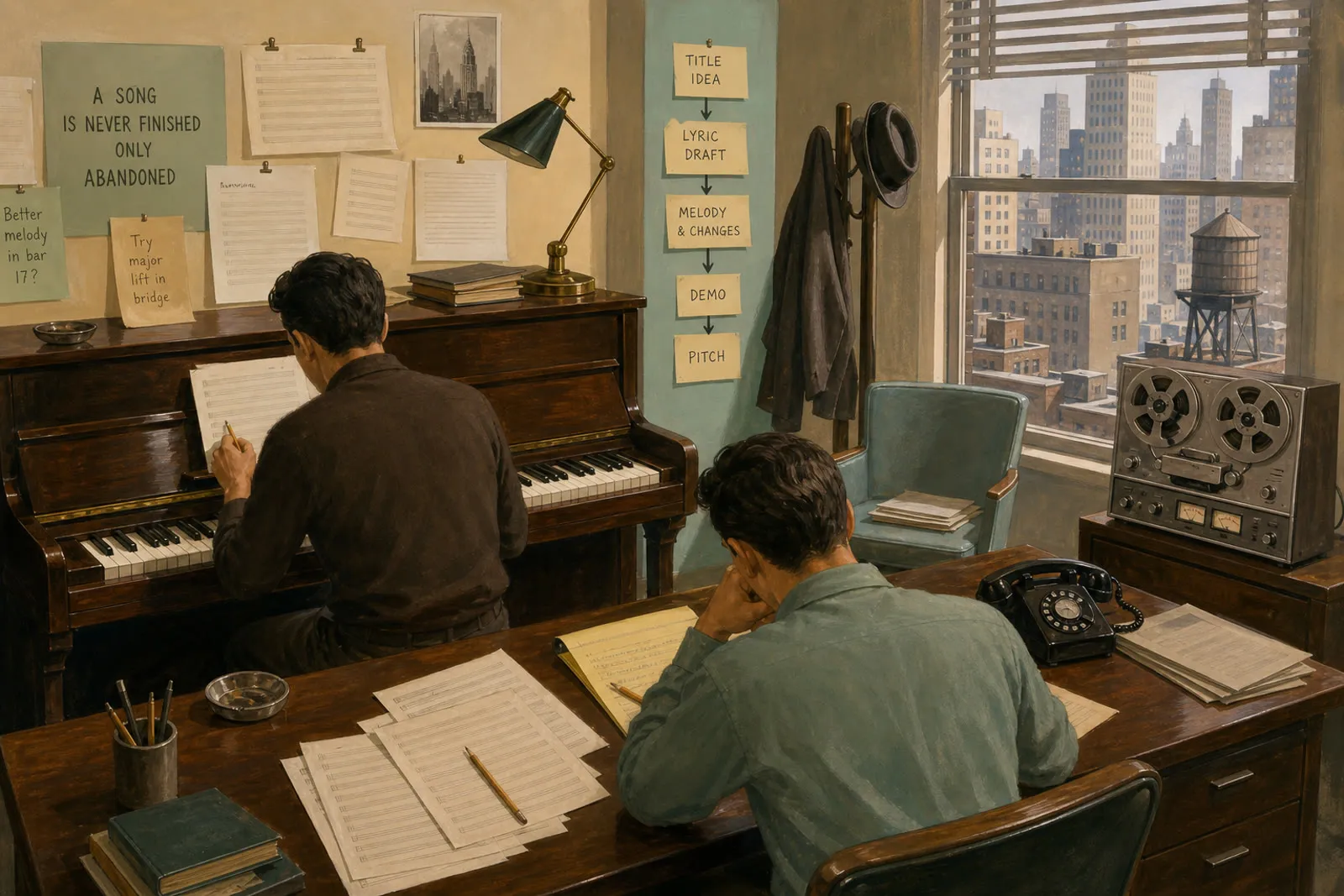 Editorial illustration visualizing a musical, technical, or social idea discussed in this story.